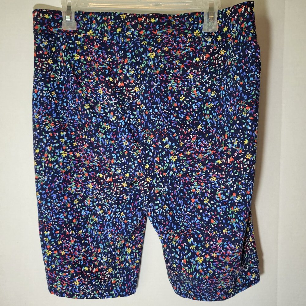 Rafaella Comfort Stretch Pull On Bermuda Shorts Size 16 Mediterranean Blue - Picture 2 of 6